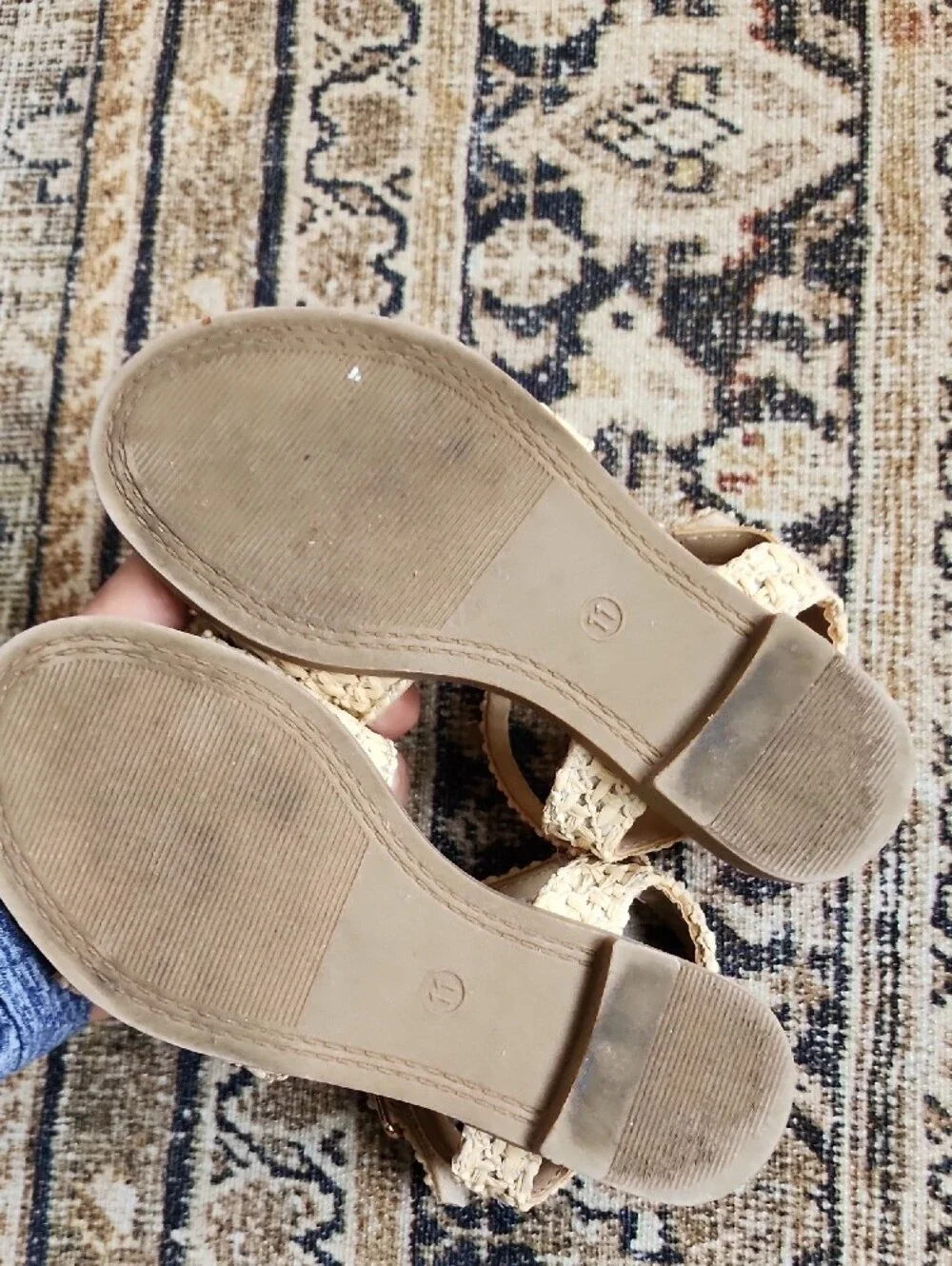 Steve Madden Kids' Cream Braided Sandals with Fruit Bead Accents